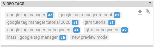 Youtube Video Tags